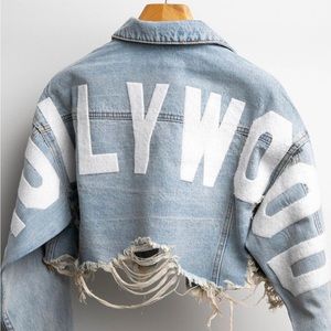 Hollywood Cropped Denim Jacket
